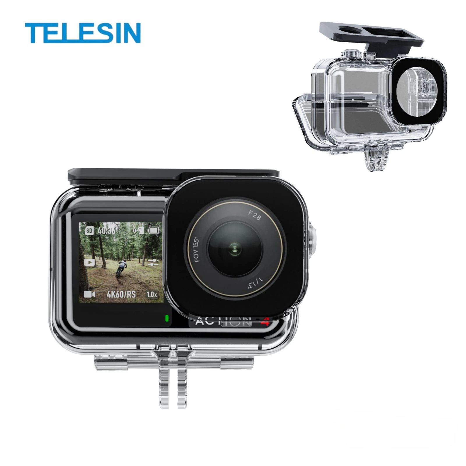 

TELESIN Waterproof Protective Housing for DJI OSMO Action 4 3 Underwear Diving Protection Case Housing Action Camera Accessory