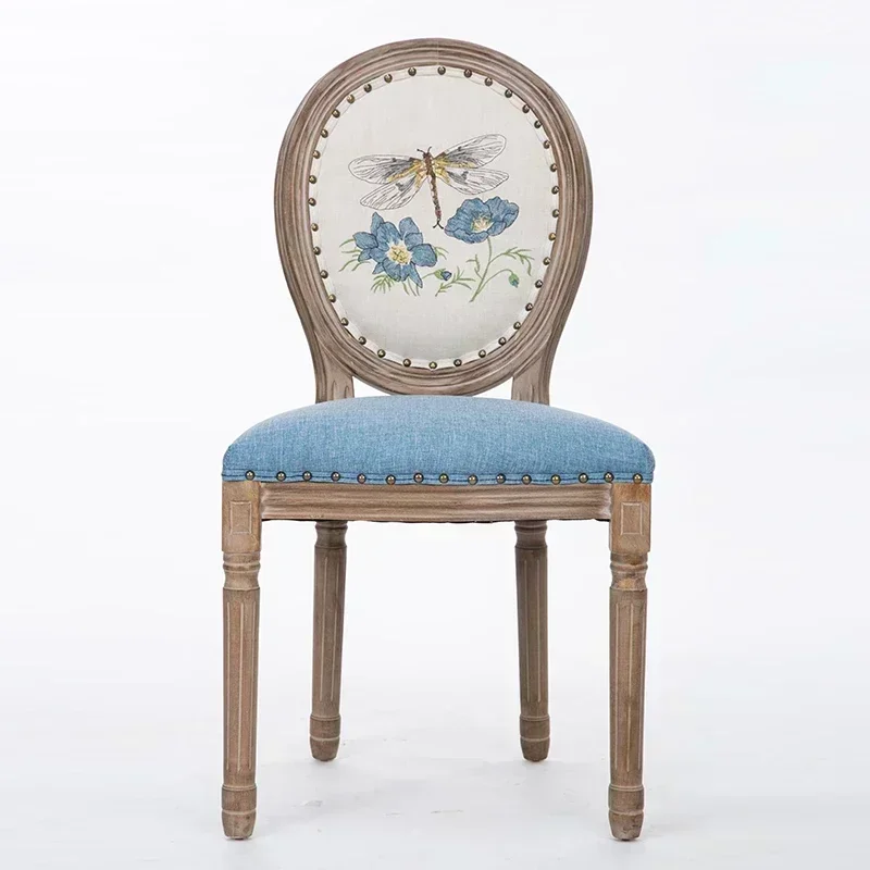 

Accent Vintage Dining Chairs Bar Wooden High Single Accent Dining Chairs Comfortable Office Sedie Da Pranzo Home Furniture