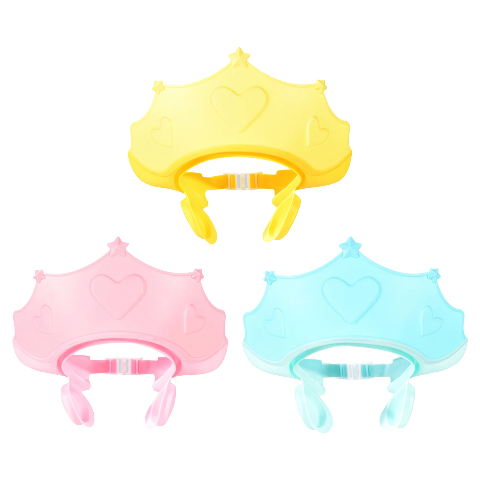 Crown Adjustable Baby Shower Cap Shampoo Bath Wash Hair Shield Hat Protect Children Waterproof Prevent Water Into Ear For Kids