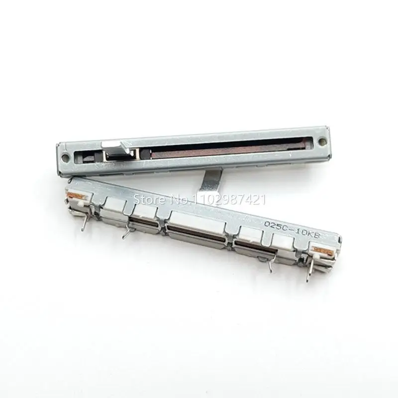 

1 шт., 6 см, скользящий потенциометр RS45111A6A08, одинарный B10K, проигрыватель дисков, контроль скорости, фейдер, скользящий ход 45 мм, ручка 15 мм