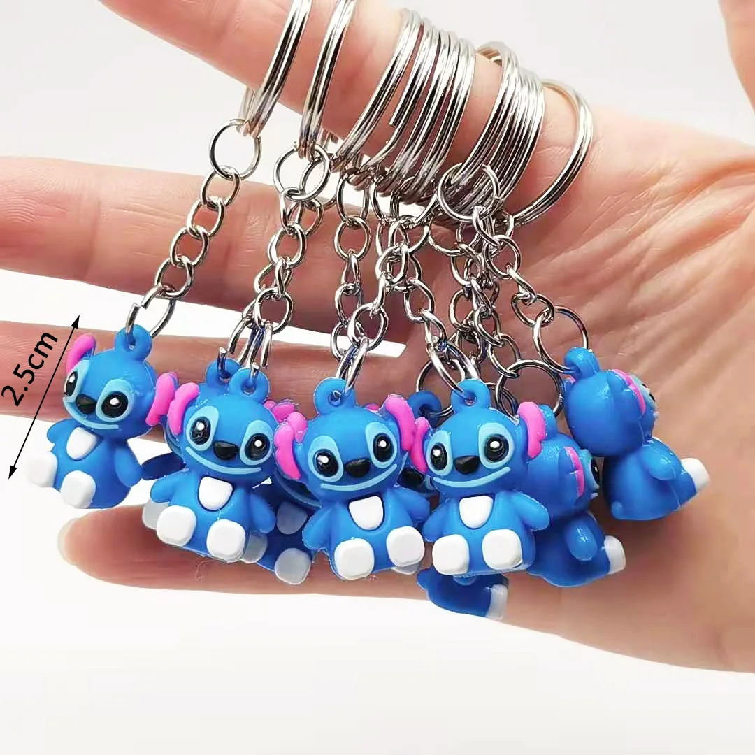 Mini llavero de recuerdo de fiesta de feliz cumpleaños para niños, regalo lindo, recuerdo de Stitch, 10 piezas