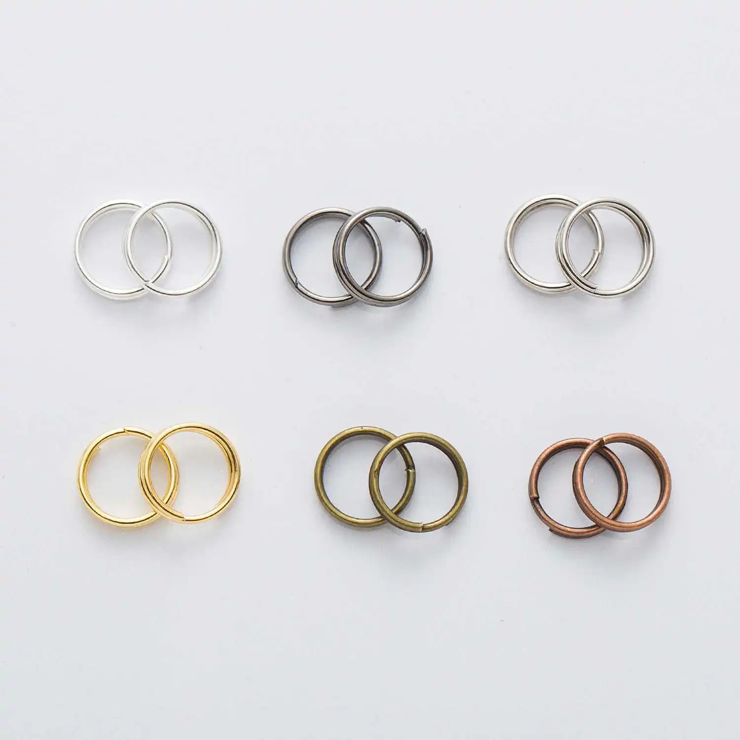 

100/200 pcs Double Loop Jump Rings Connectors, 4-12mm Alloy Duty Jewelry Findings for DIY Necklace Bracelet Making, Anti-Tarnish