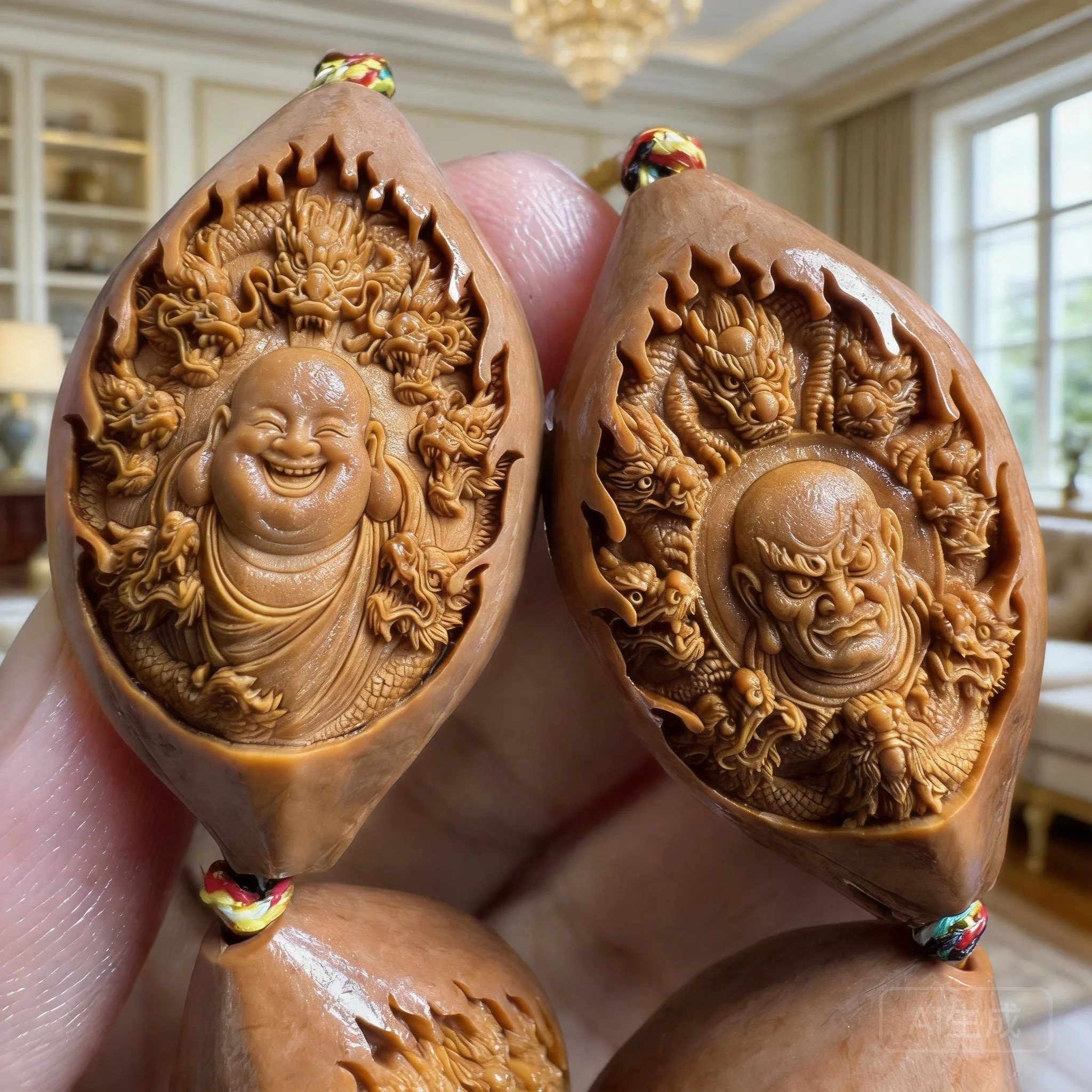 Hand Carved Olive Nut Beaded Bracelet 2026 Chinese Style Wenwan 9 Dragons Buddha Pattern For Daily Wear Meditation Jewelry Gift