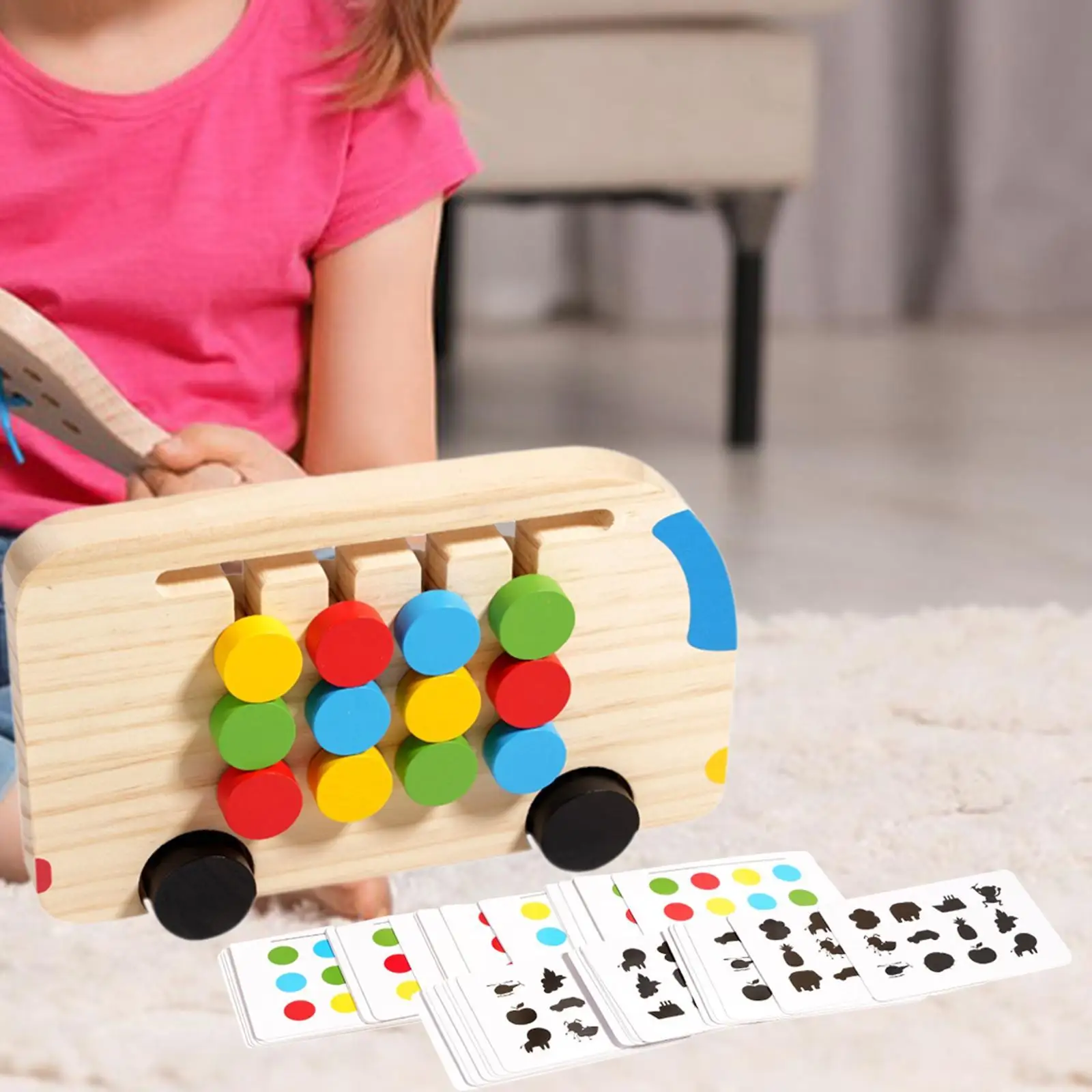 Jouet Montessori, Puzzle coulissant, casse-tête, développement de la capacité de Cognition, jouet d'entraînement cérébral pour enfants de 3 à 4 et 5 ans