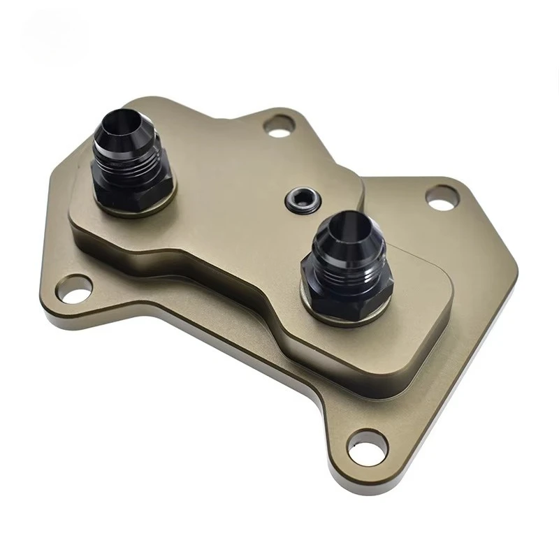 Aluminum EA113 Engine Oil Cooler Adapter Plates for Volkswagen Golf-R MK5 MK6 2.0T