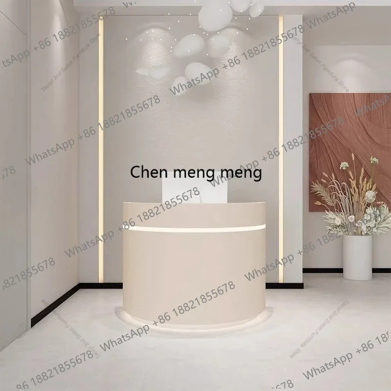 D5556 Simple Modern Cashier Counter Nordic Creative Shopping Guide Consultation Reception Desk Business Furniture