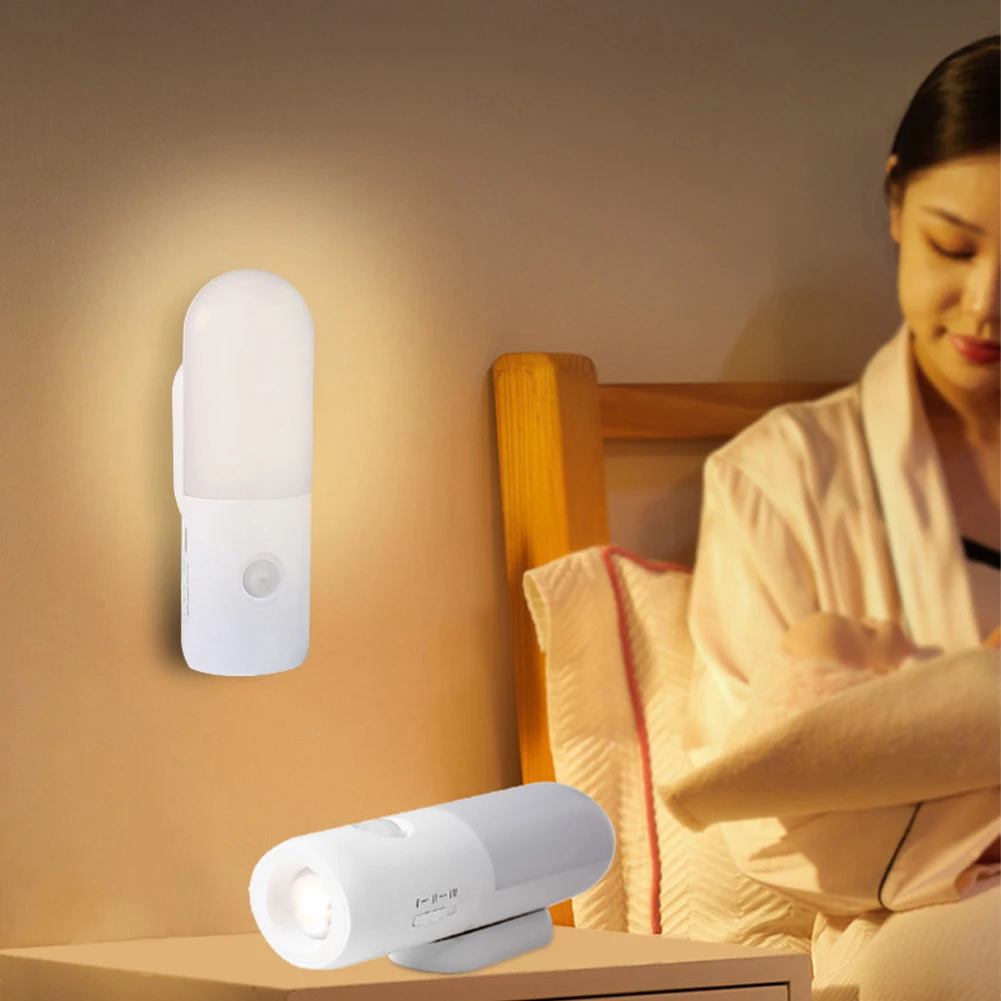 Luce notturna a LED lampada con sensore di movimento luci notturne per bambini decorazione camera da letto 2W luce di lettura magnetica per la cucina della camera da letto