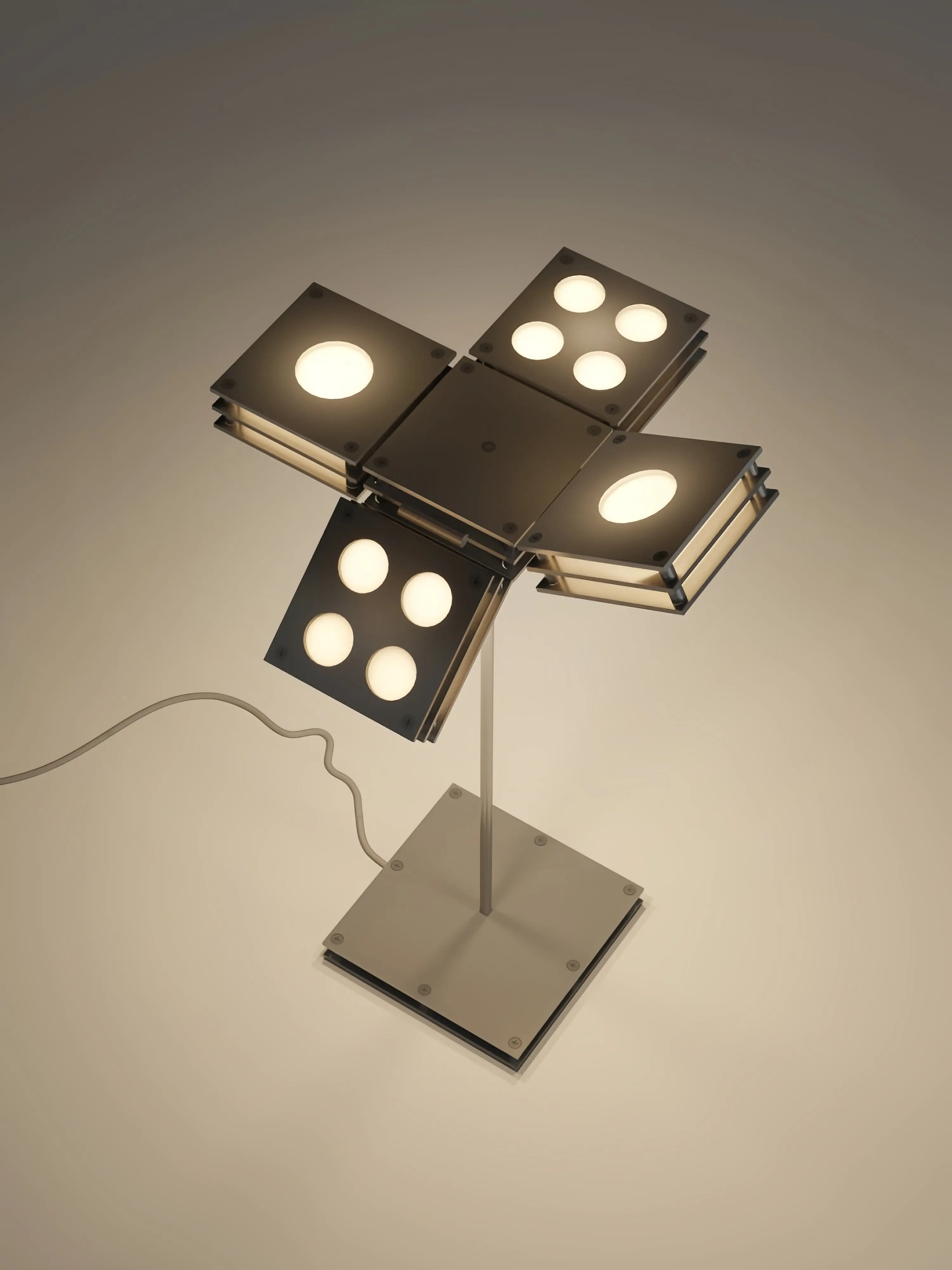 Rotatable folding creative desk lamp, Bauhaus atmosphere decorative table lamp, bedroom, living room, study