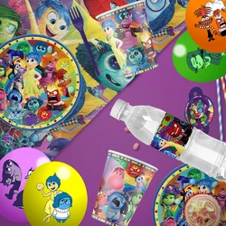 Cartoon Disney Inside Out Theme Party Supplies Zastawa stołowa Kubek Talerz Topper Dziecko Dziewczynki Dekoracja urodzinowa Baby Shower