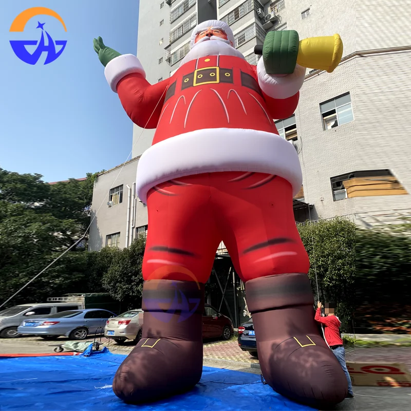 

Гигантская надувная модель Санта-Клауса для рождественского праздничного украшения для уличных дворов, мероприятий и вечеринок