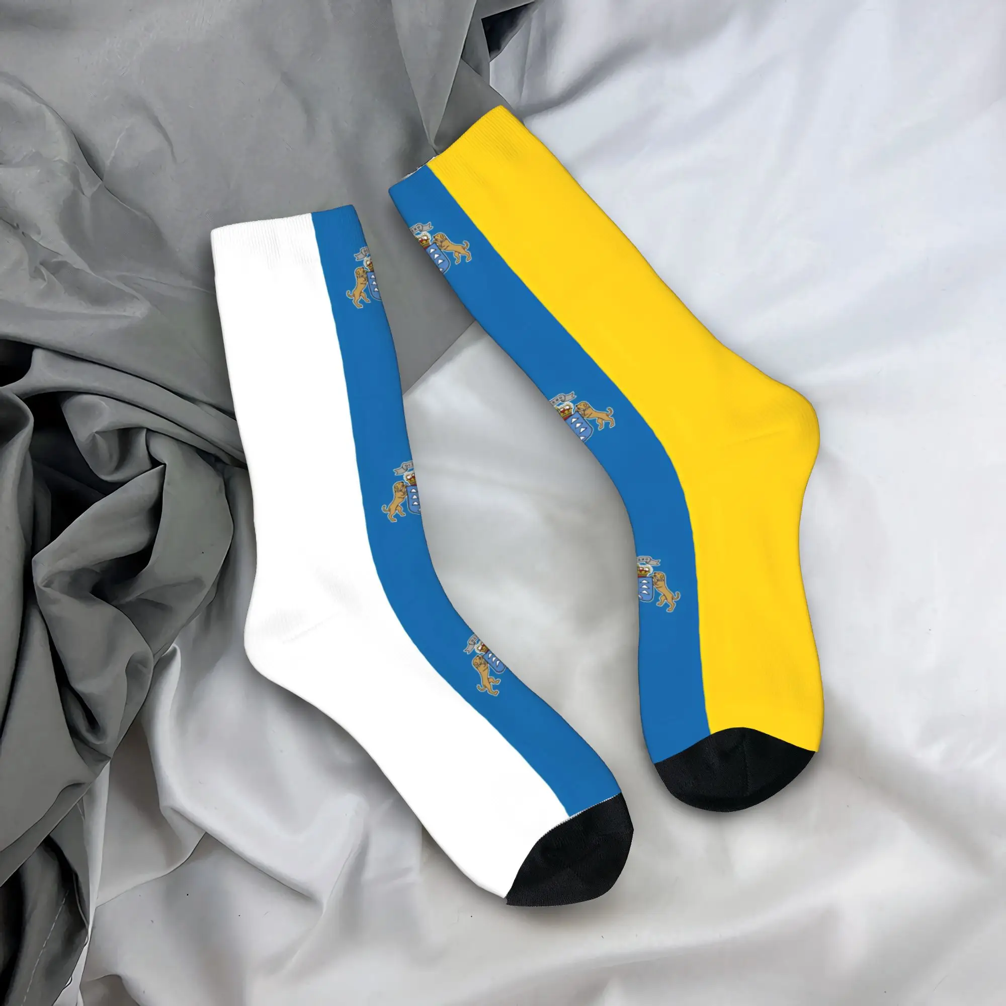 

Oceano Canary Islands Stockings Spain Flag Leisure Socks Couple High Quality Socks Autumn Running Printed Non Slip Socks