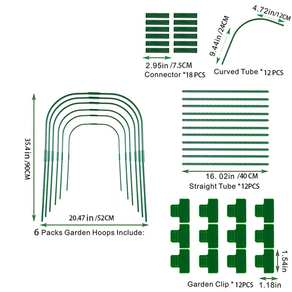 Greenhouse Hoops Antifreeze Film Fiberglass Frost Cloth Kit Garden Hoops Outdoor Plants For Outdoor Plants Protect