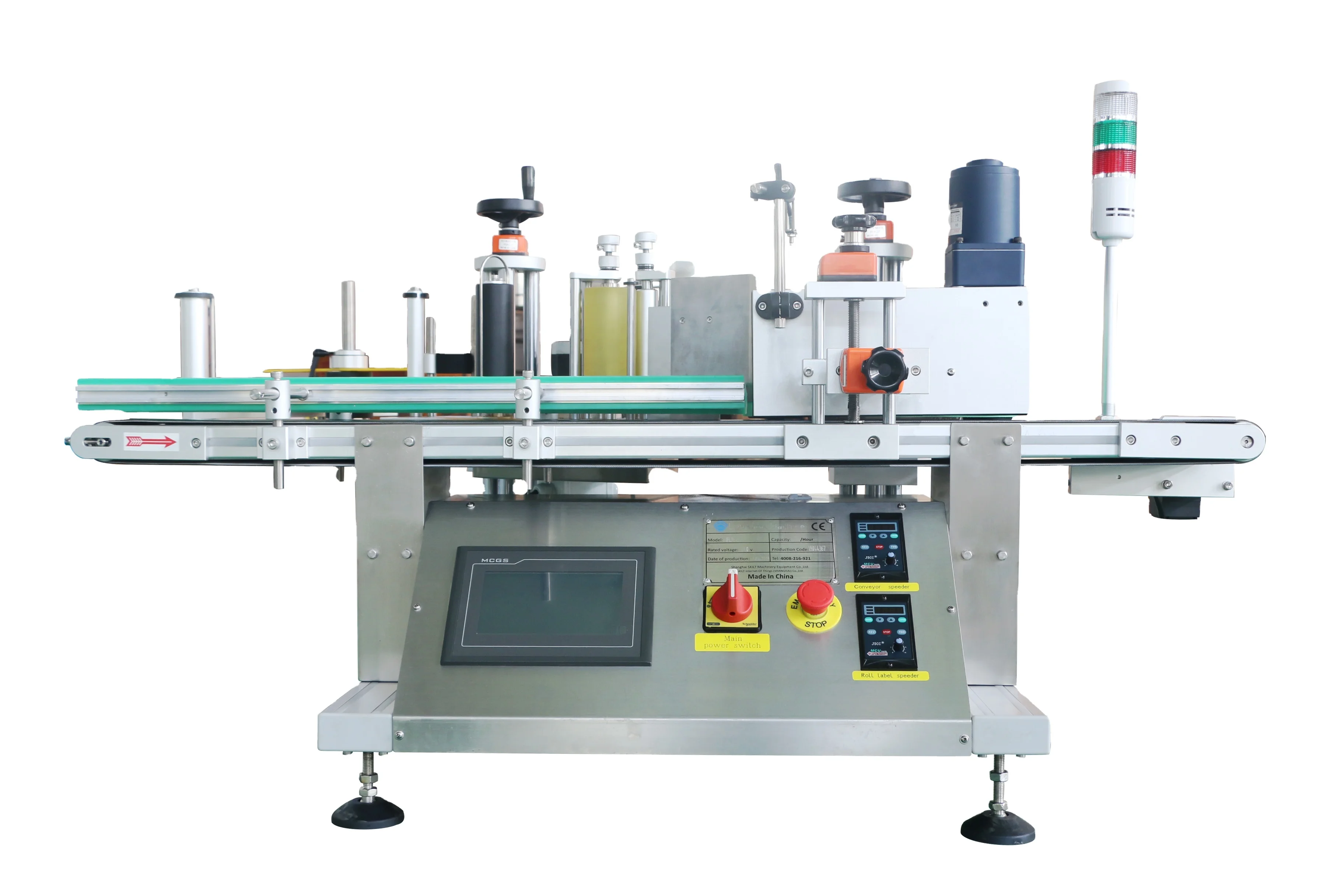 Auto Electric Table Top Round Bottle Labeling Machine with Motor & Pump High-Accuracy Adhesive Sticker Label Applicator Printer