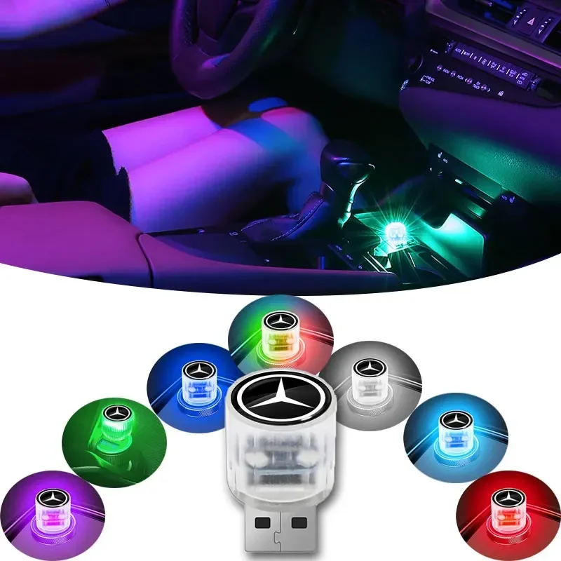 USB Car Interior Ambient Atmosphere Light LED Auto Reading Lamp For Mercedes Benz W213 W205 W177 W247 W176 CLS CLA CLK CLG GLS