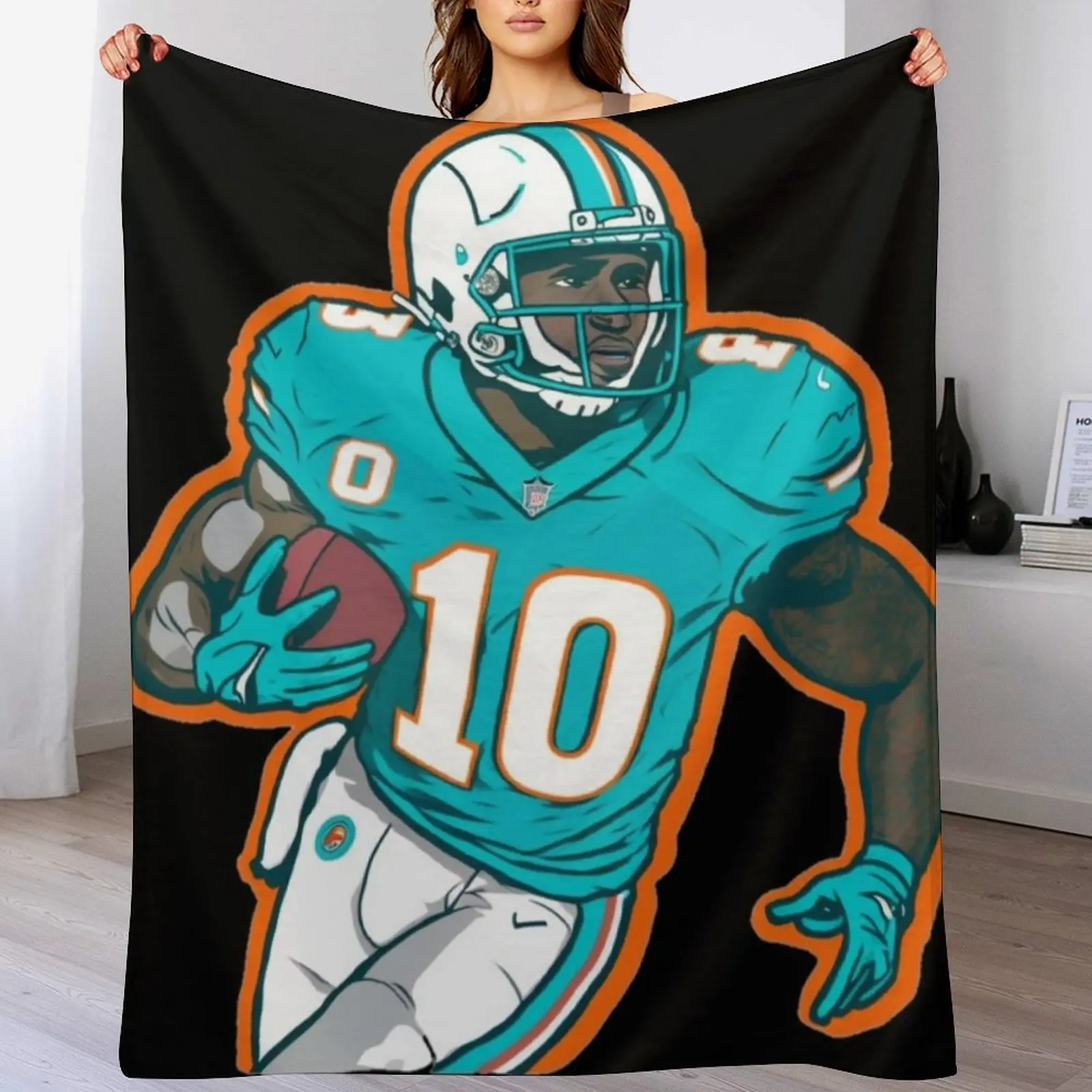 

tyreek hill dolphins - best player Throw Blanket Nap Quilt Blankets