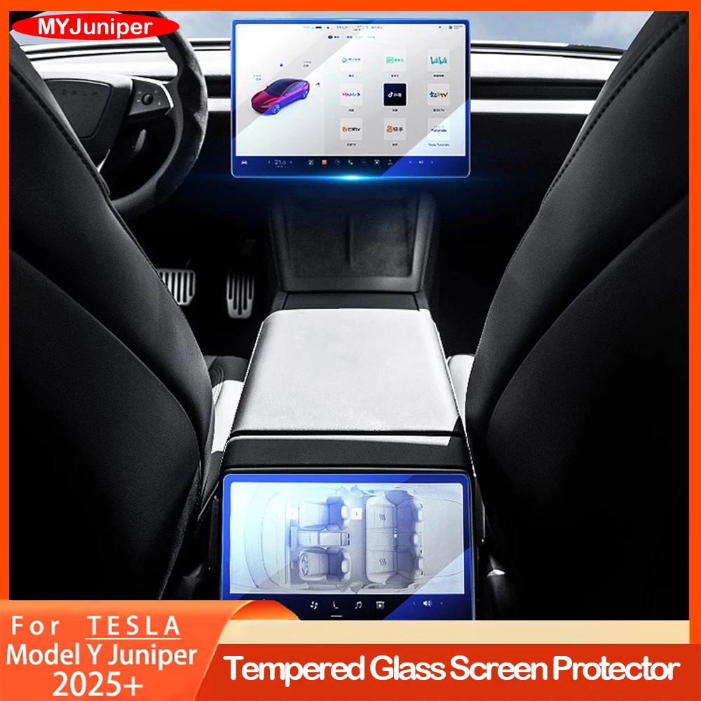 

Защитная пленка из закаленного стекла для сенсорного экрана новых Tesla Model Y Launch Juniper 2026 и Model 3 Highland 2024