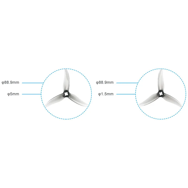 Gemfan-hélice de PC para Drones de carreras, Control remoto, FPV, bricolaje, 3 aspas, CW, CCW, 3520, 3,5x2x3, 3,5 pulgadas, 4 pares