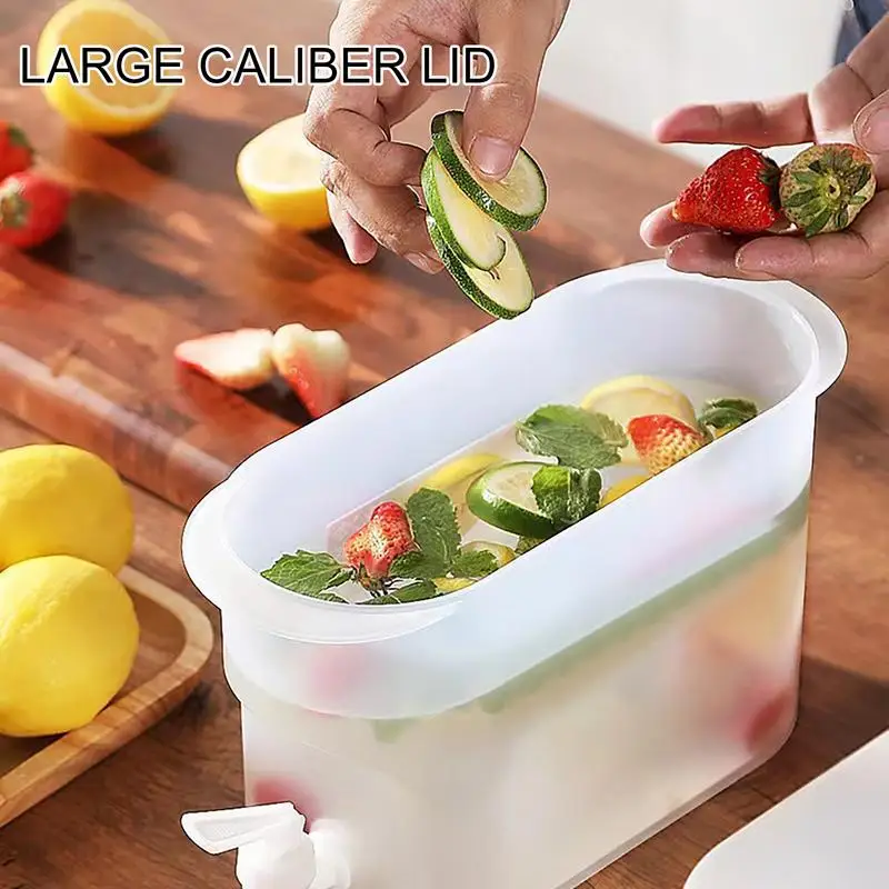 

Faucet Drink Dispenser, Refrigerator Drink Dispenser, Large Capacity Kettle Fruit Juice Drink Container Fridge Pots Pitcher