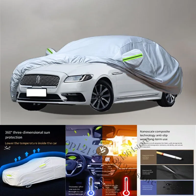 

For Lincoln Continental 210T Car cover Exterior Car Cover Outdoor Protection Full Car Covers Waterproof Sunshade Snow Cover