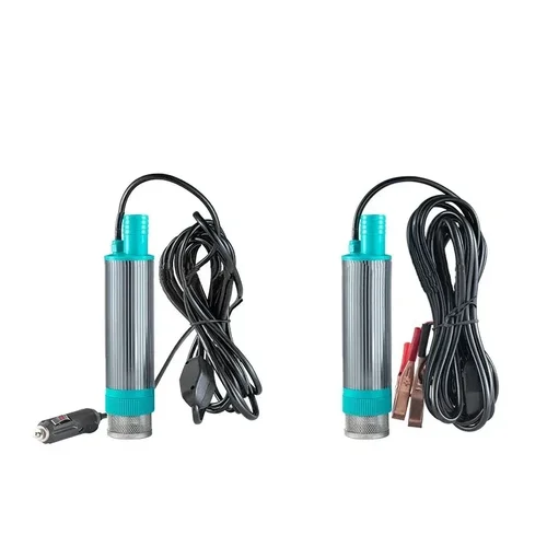 Imagen 2 del producto Mini bomba portátil de transferencia de agua diésel, bomba sumergible para pesca y acampada, 30l/min, 12V, 38mm