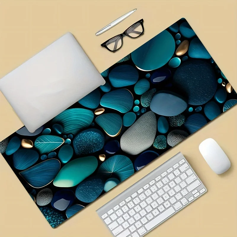 

Goose Warm Stone Large Rectangular Mouse Pad - Natural Rubber Base, Durable Stitched Edge, Non-slip Gaming & Office Desk Mat