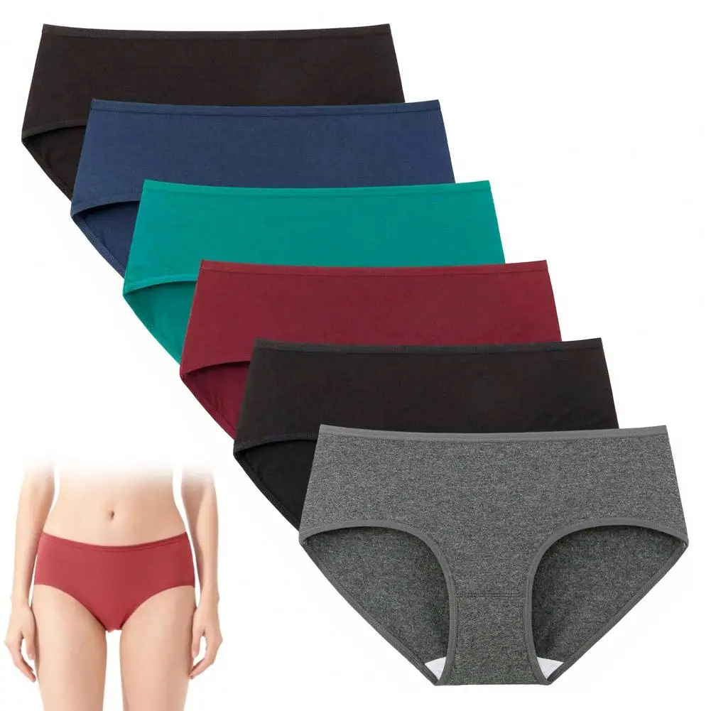 

Women's Cotton Hipster Panties Cheeky Stretch Soft Bikini Underwear Mid Rise Full Coverage Ladies Briefs