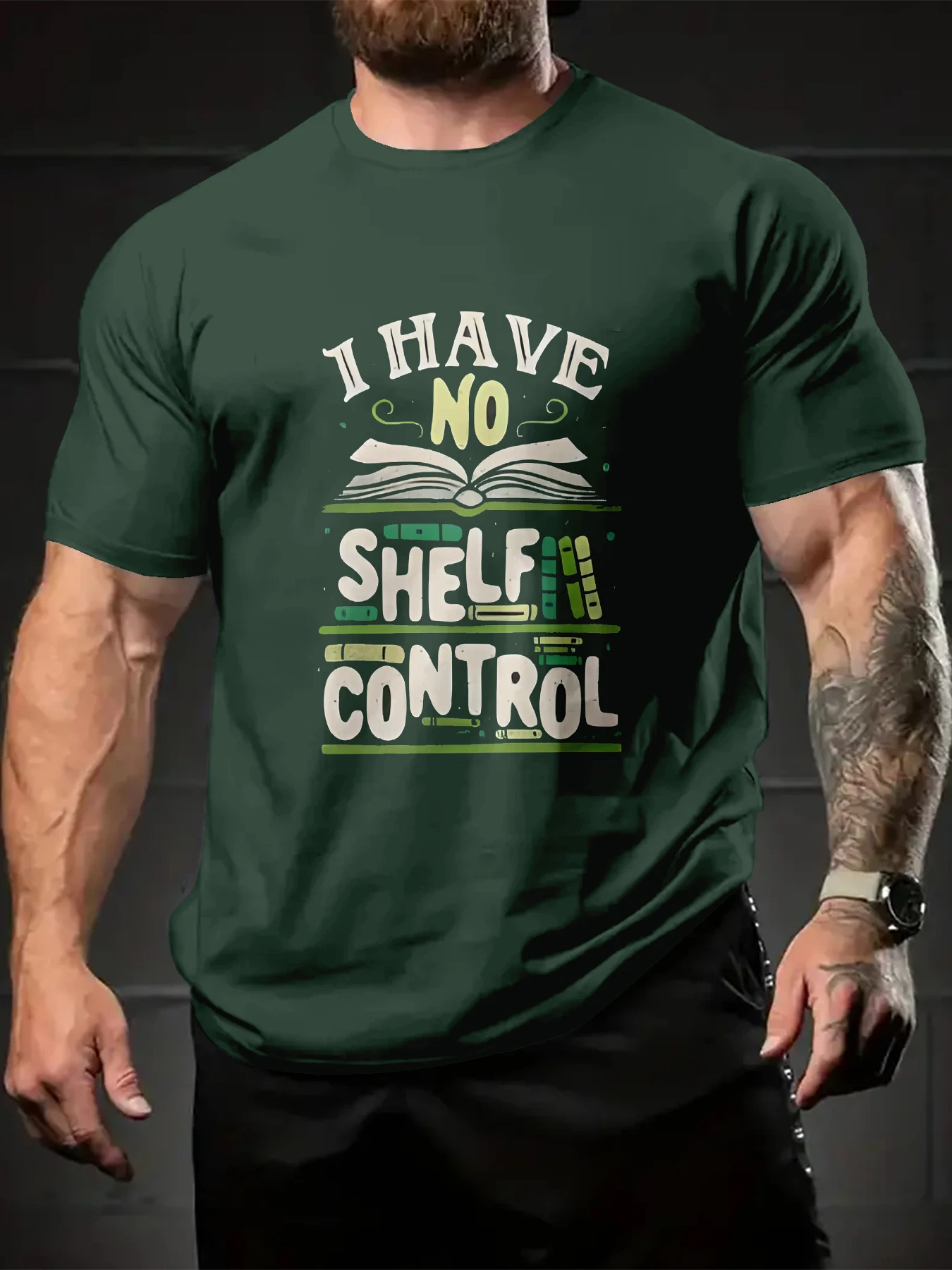 Bookworm Humor Shelf Control Slogan Graphic Short Sleeve Top