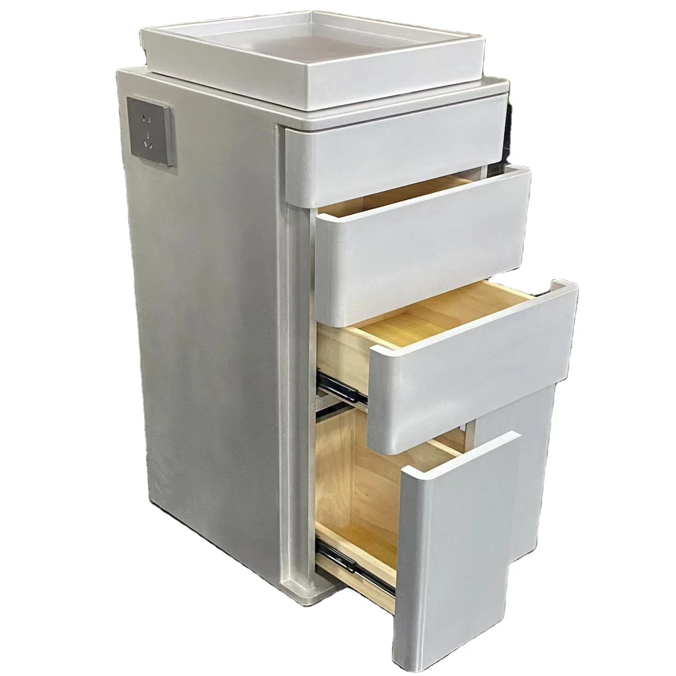 Salon Beauty Cart Rolling Trolley  Storage Locker with Drawer Barbershop Tool Cabinet Stainless Steel Hair Salon Tool Cabinet