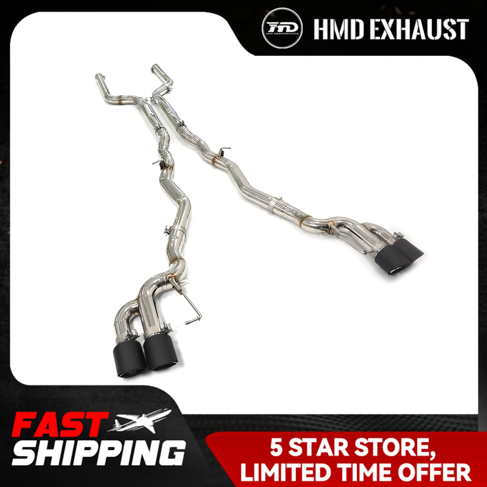 

HMD Shocking Price Catback For BMW M8 F92 4.4T Exhaust System Stainless Steel Racing Pipe High Flow Performance