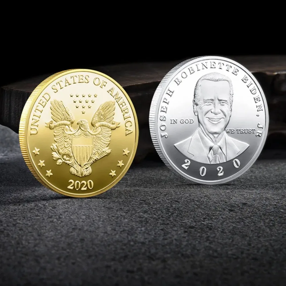 President of United States Joe Biden Collectible Silver Gold Plated Souvenir Coin In God We Trust 2020 Commemorative Coin