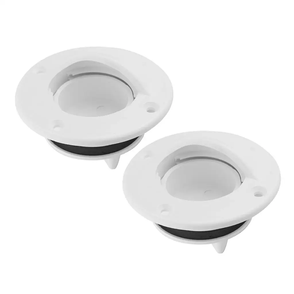 

White Nylon Boat Deck Valve Screw Cap Bung Leak Proof Scupper Valve with Gasket for Fishing Boat Hull Drain
