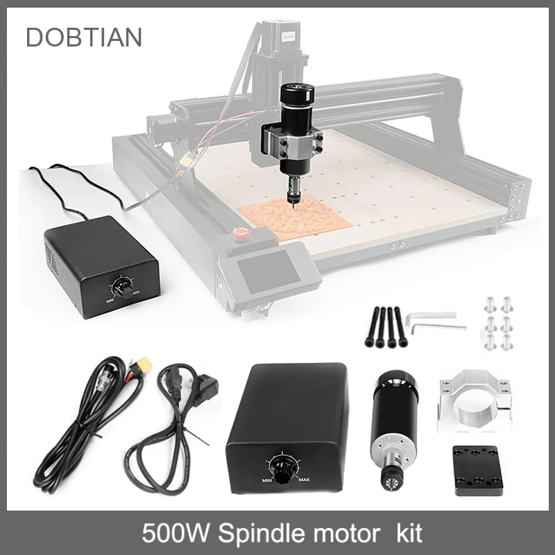 

500 Вт комплект двигателя шпинделя с воздушным охлаждением 12000 об/мин Er11 двигатель шпинделя с блоком питания для фрезерного гравера с ЧПУ TTC450