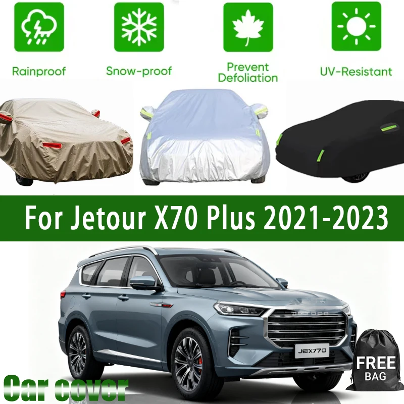 

For Jetour X70 Plus 2021-2023 2022 Car Cover Outdoor Protection Covers Snow Sunshade Waterproof Dustproof Exterior UV Car