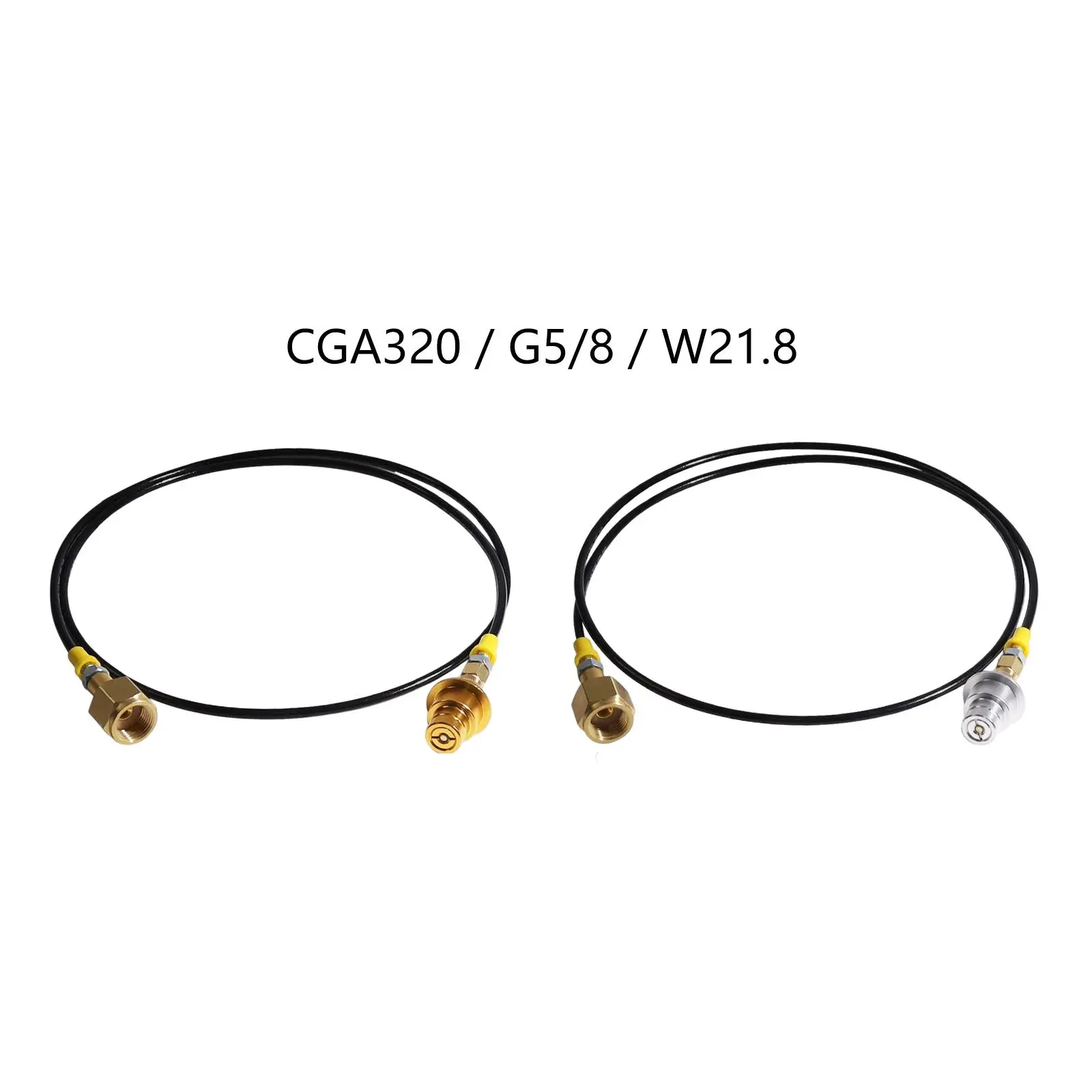

60in CO2 Cylinder Refill Adapter Hose Connecting Tube External Hose Accessories