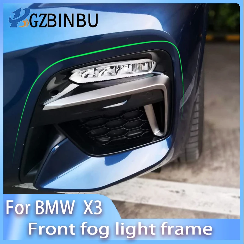 For BMW X3 G01 X4 G02 2018 2019 2020 Car Front Fog Light Lamp Cover X3 Fog Light Frame Cover Grille With Fog Lamp Hole