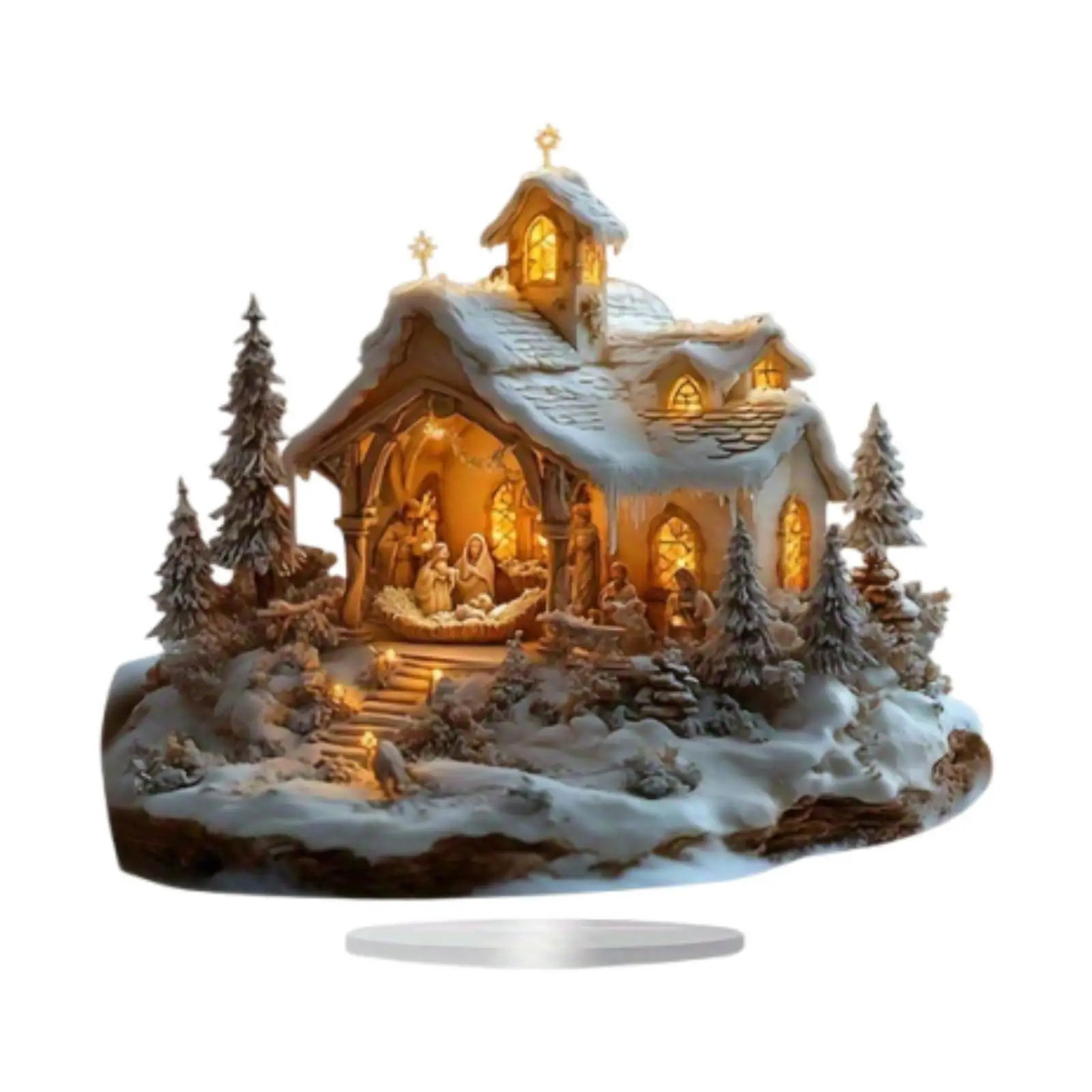 Jesus Figurine Christmas Nativity Figurines Resin Religious Gifts Desk Display