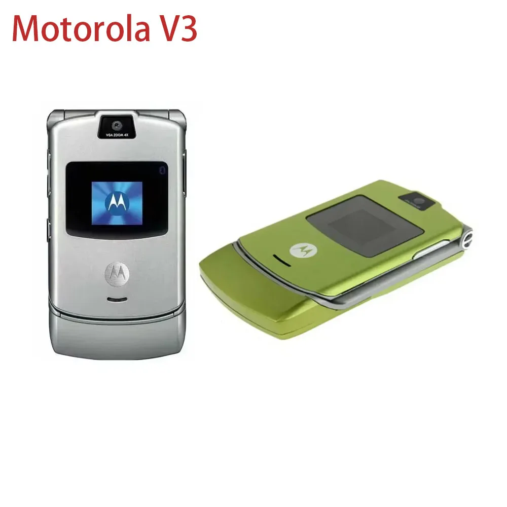 95% новый Motorola V3 Razr, оригинальный разблокированный синий корпус, Bluetooth-телефон GSM 850/900/1800/1900, хорошее качество, хорошее качество