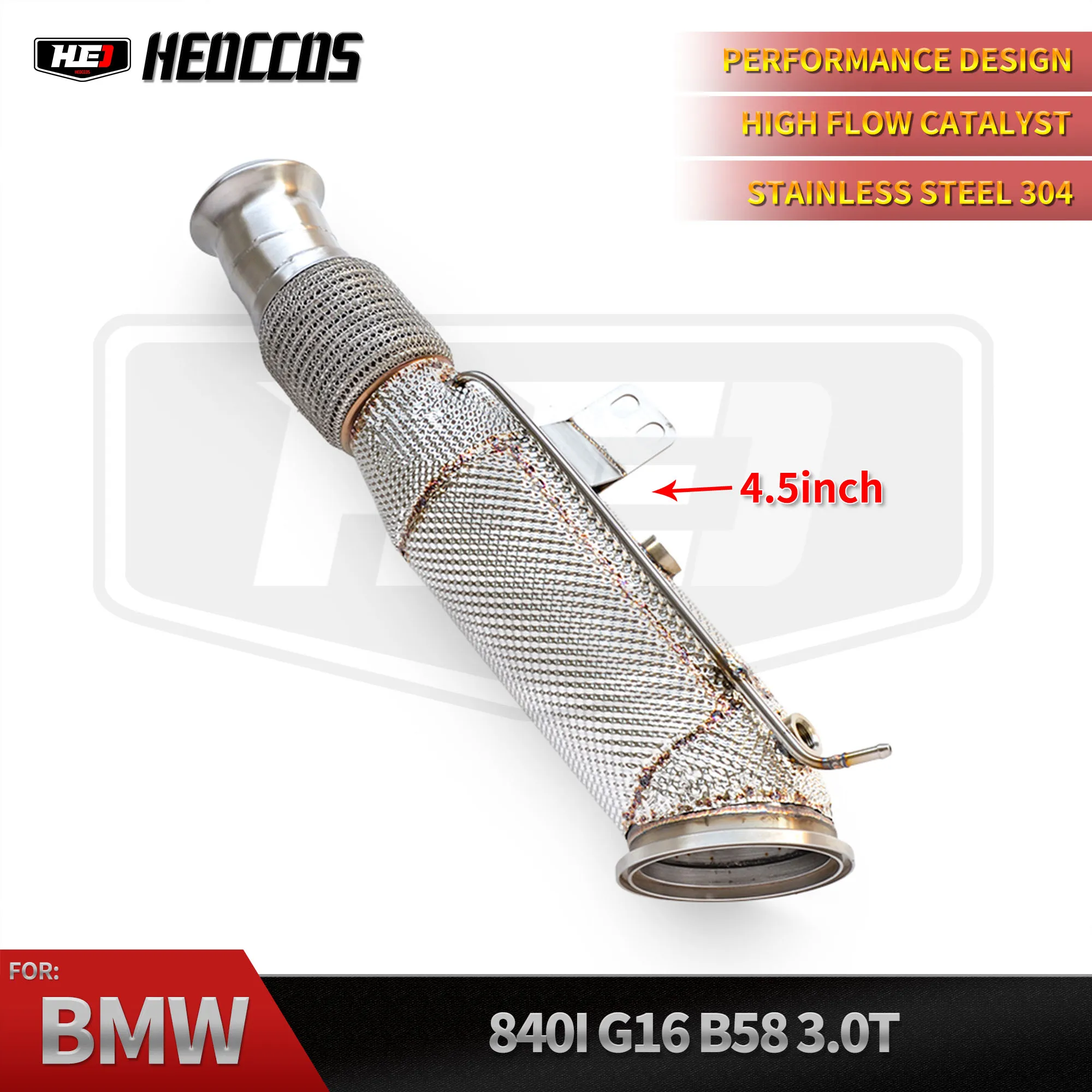 Los bajantes de escape HEO son adecuados para BMW 840i G14 G15 G16 B58 3.0T 2021-2023 bajantes de escape de alto rendimiento con OPF