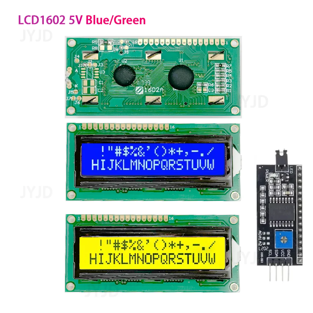 Moduł LCD1602 niebieski zielony ekran dla Arduino LCD1602A znak LCD UNO R3 Mega2560 wyświetlacz PCF8574T IIC I2C interfejs