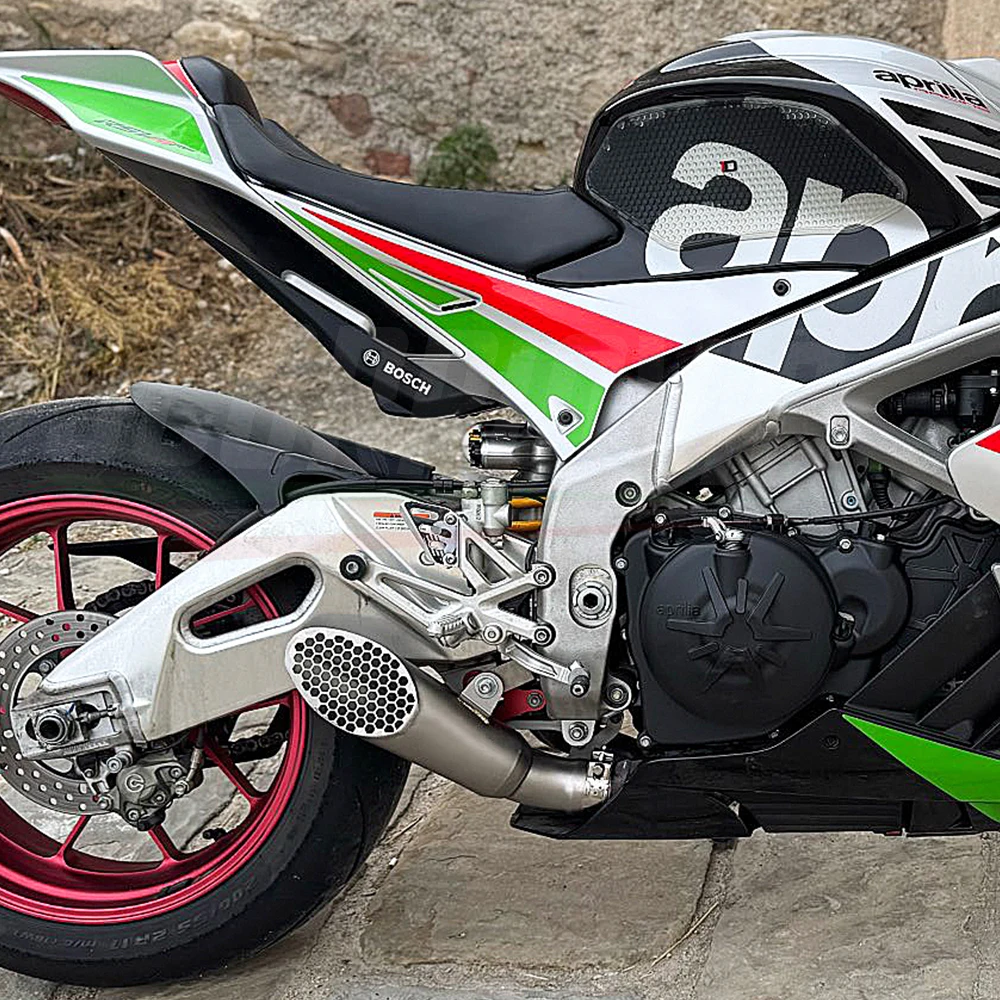 Slip on For RSV4 2015-2024 Titanium Motorcycle Exhaust Pipe Muffler