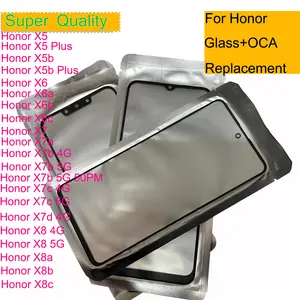 Bilashmart 10 Front Glass With OCA Huawei Honor X8 X8a X8b X8c X7 X7a X7b X7c X7d X6 X6a X6b X6c X5 X5b Screen Touch Outer Panel