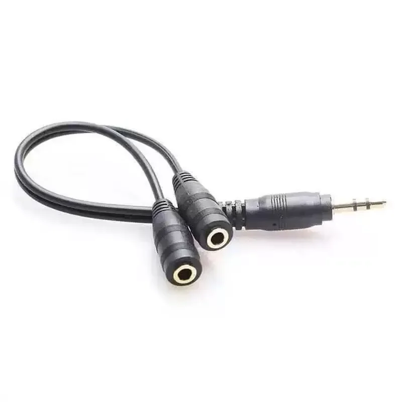 3.5mm Audio Splitter Cable for Mobile Phone Computer Earphone Headset Adapter One to Two Interface Converter Cord