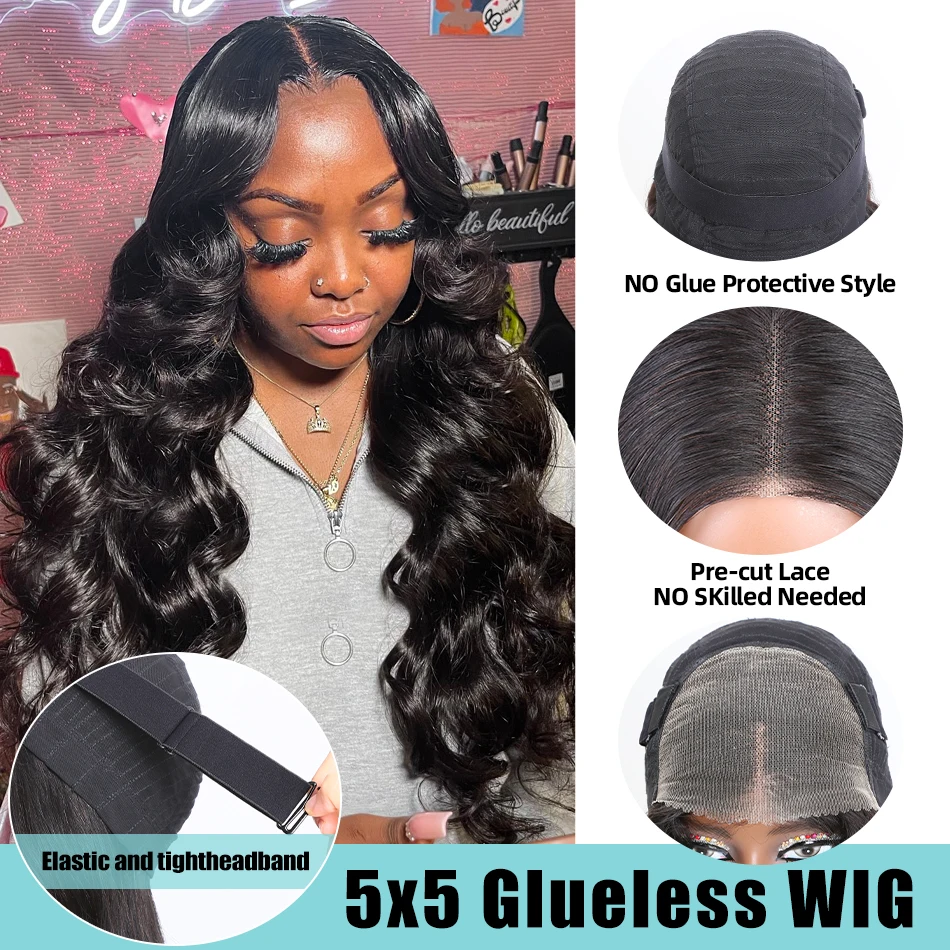 Rosabeauty-Body Wave Perucas de Cabelo Humano, Transparente Lace Front, HD Lace Frontal Perucas, Glueless Água Onda Peruca, 250 Densidade, 5x5, 13x6