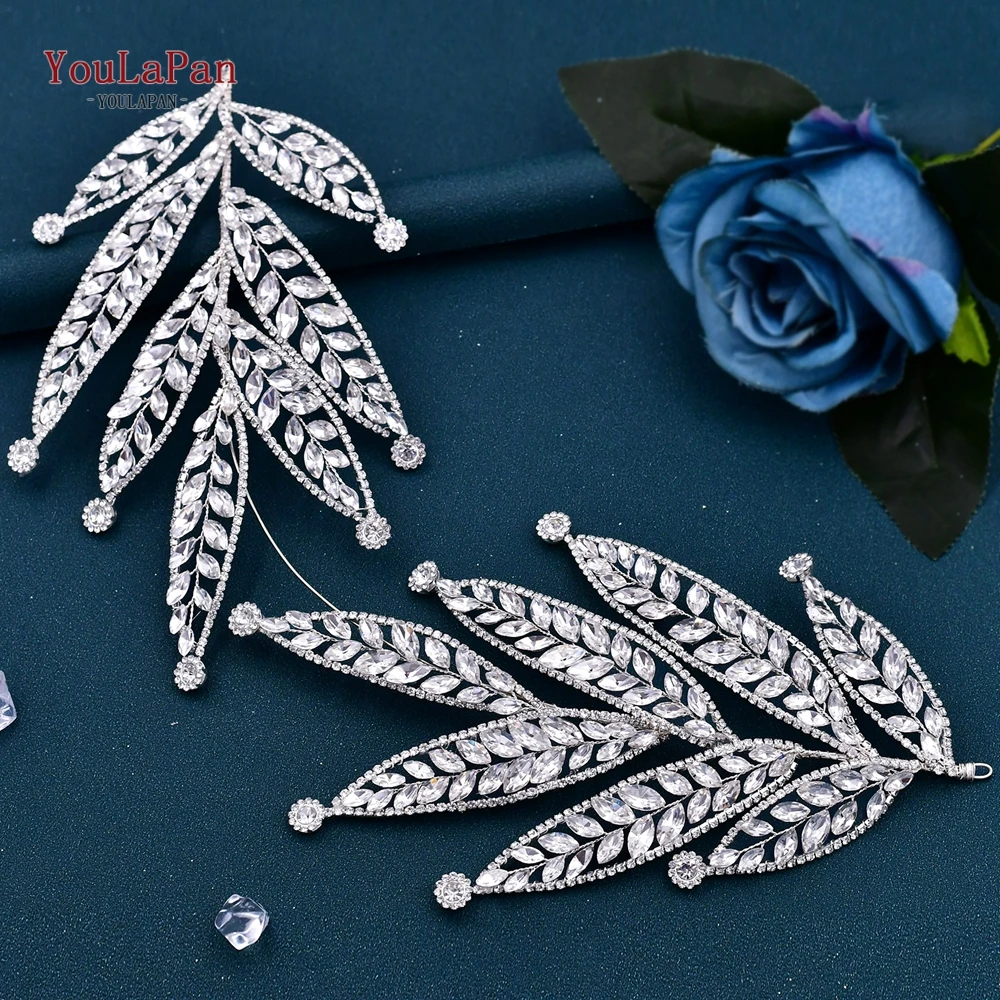 TOPQUEEN Rhinestone Bride Banquet Dress Belt Accessories Shiny Hollowed Out Leaves Sash For Party  Wedding Dress SH501