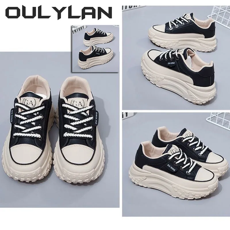 

Oulylan New Retro Women Shoes Spring Platform Shoes Casual Sneakers Versatile Fashion Designer Shoes High Quality Women Sneakers