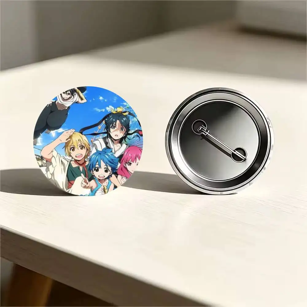 Anime Magi The Labyrinth 25 32 44 58 75mm Round Badges Brooches Lapel Pins Fashion Accessory Holiday Present Gift