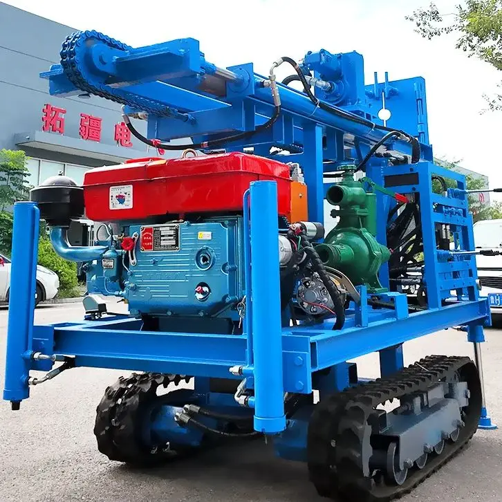 Impianto di perforazione affidabile per pozzi d'acqua con profondità 200 m per trapano cingolato diesel personalizzato da 22 CV