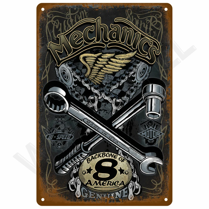 Vintage Tin Sign Home Decor Items Wall Decor Art Wall Mural Room Decoration Items Decor Men Retro Metal Sign Plate Bar Posters