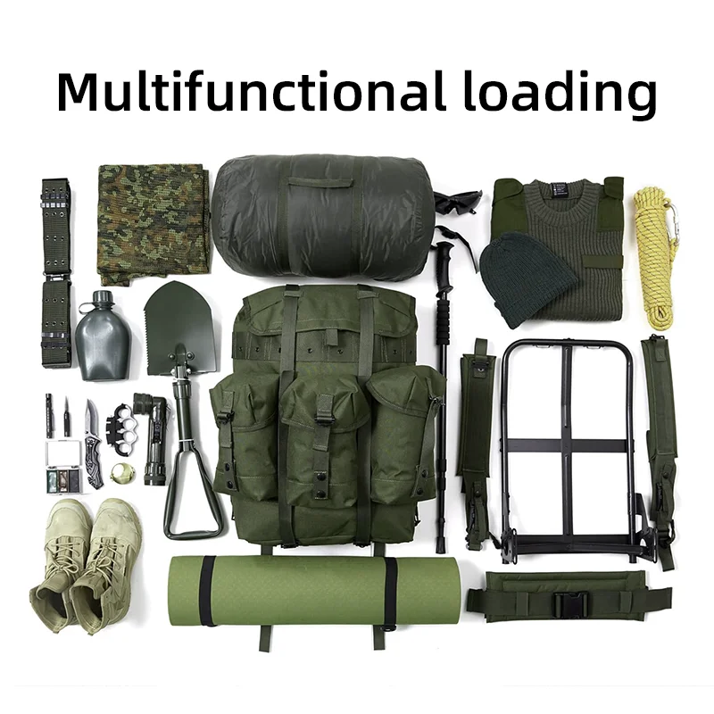 Manufacturer price 80L large tactical backpack computer mezzanine backpack Alice backpack with frame