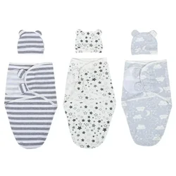 Soft Cotton Newborn Swaddle Sleepsack Anti-shock and Kick Blanket Suitable for 0-3 Months Undisturbed Sleep Infant Bedding